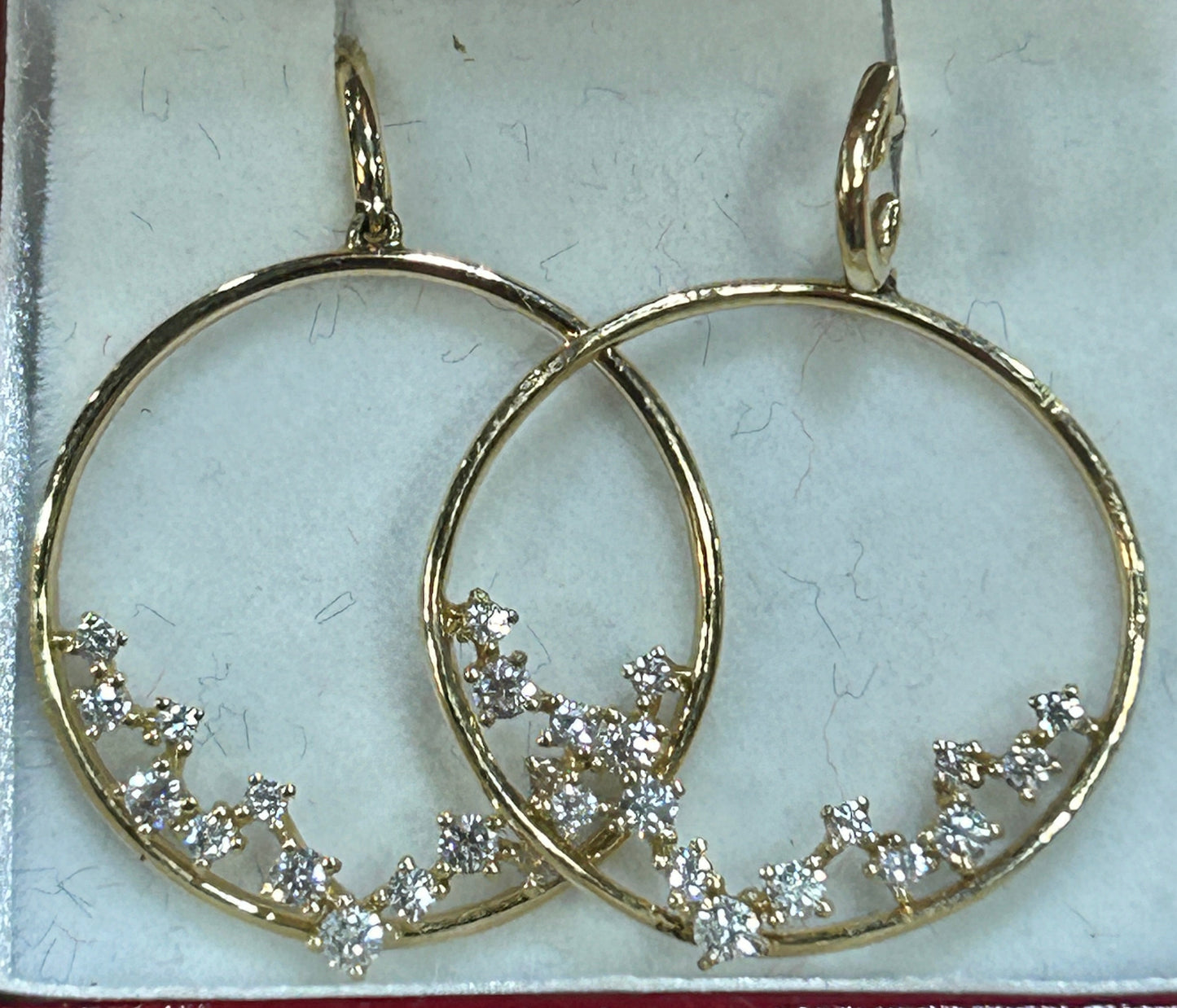 260508-2 Pair 14k Yellow Gold Scatter Earrings