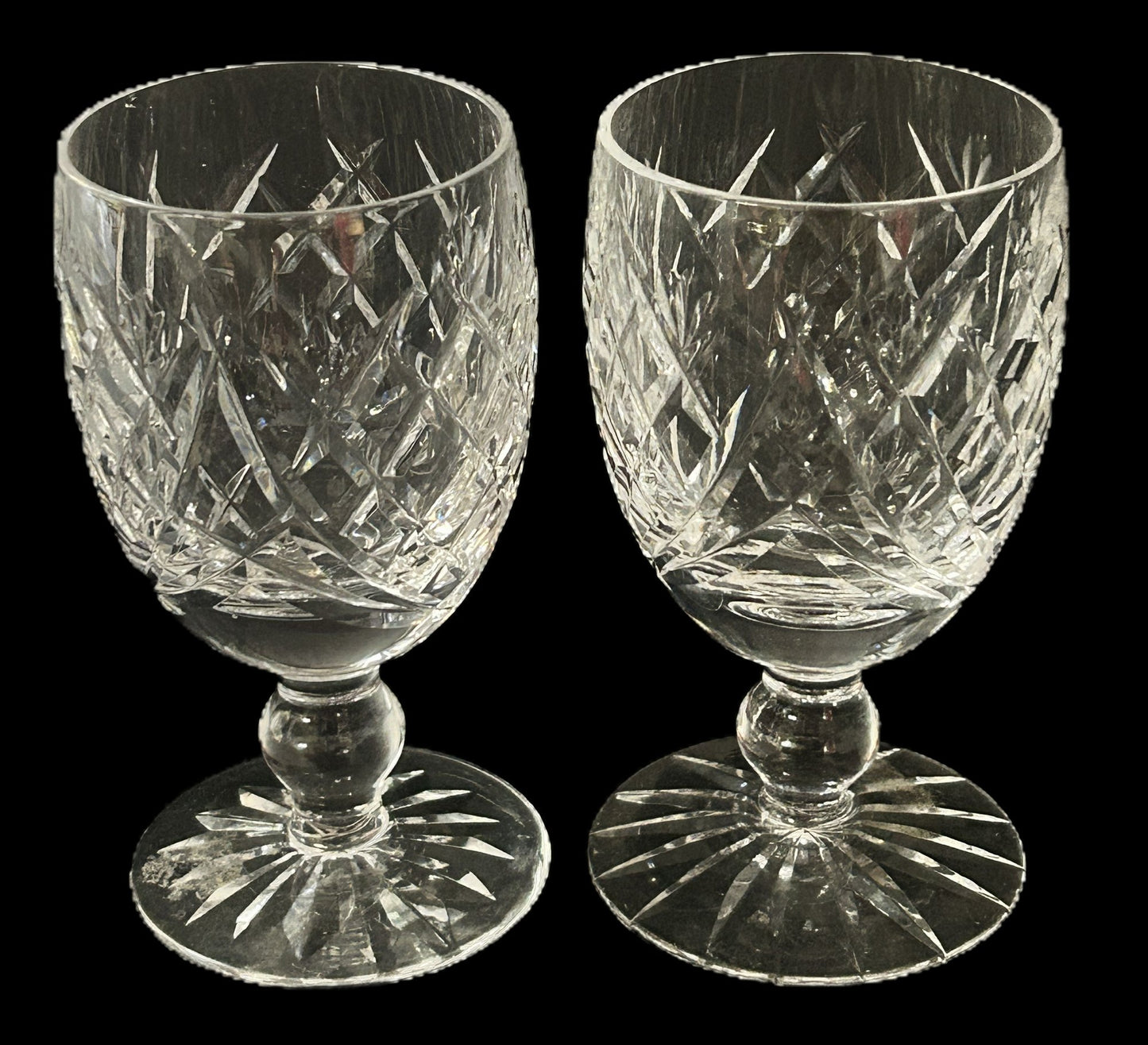 PAIR Waterford Donegal Claret Stemmed Goblets