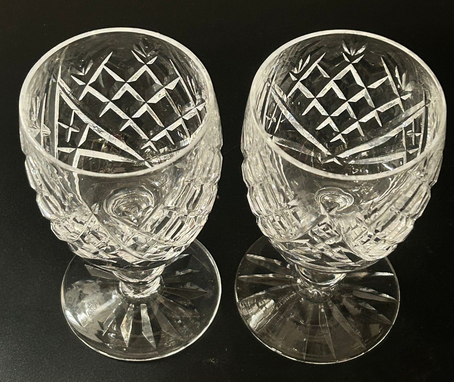 PAIR Waterford Donegal Claret Stemmed Goblets