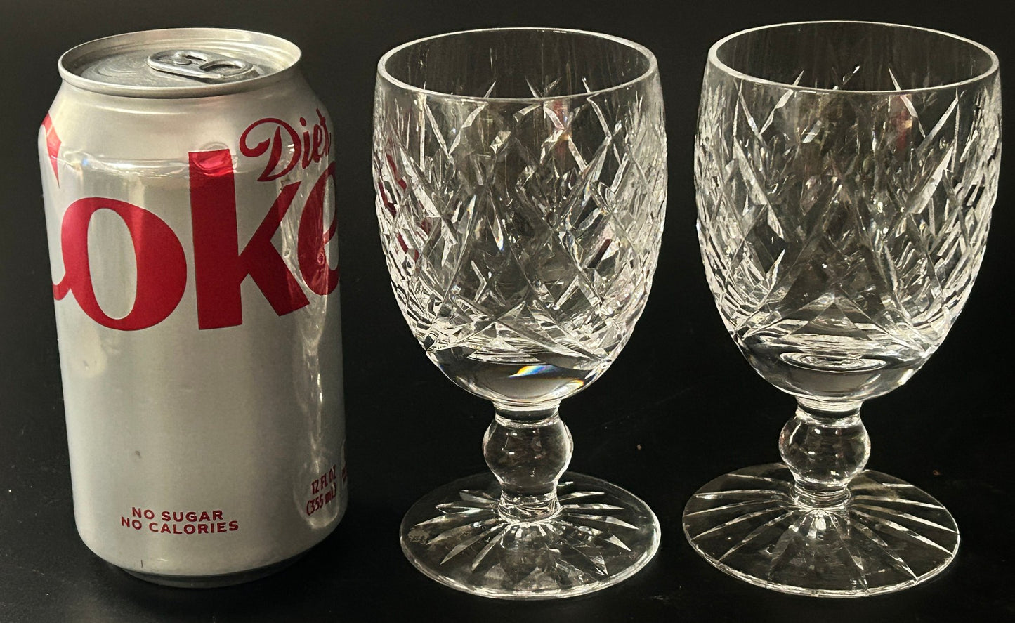 PAIR Waterford Donegal Claret Stemmed Goblets