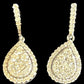 10K White Gold Pear Shaped Pare Diamond Earrings